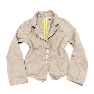 DKNY Light Tan Button-Up Blazer